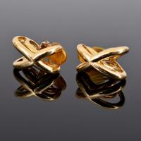 14K Gold Double X Design Clip Estate Earrings - Sold for $1,024 on 11-09-2023 (Lot 1085).jpg